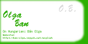 olga ban business card